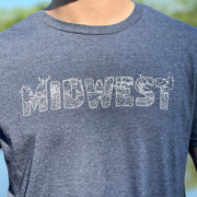 MIDWEST Tee - Heather Navy