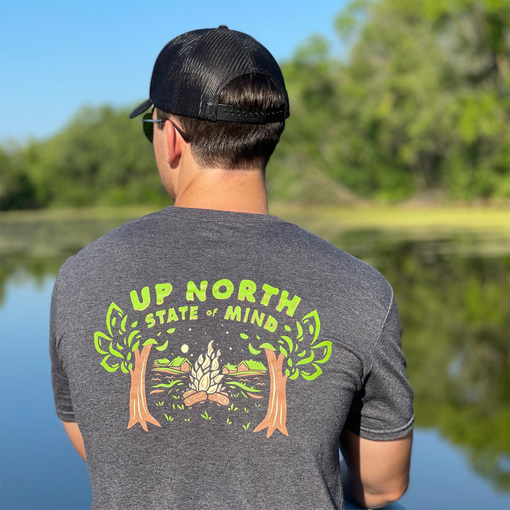 Up North State of Mind Tee - Heather Gray